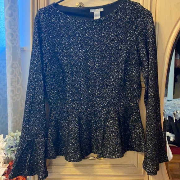 H&M Peplum Bell Sleeve Top - Picture 7 of 9